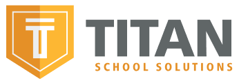 Titan School Solutions logo with shield